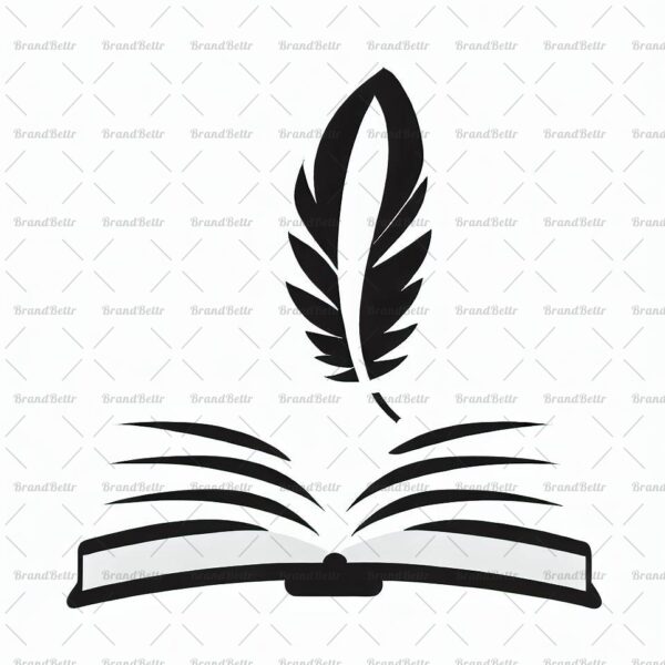 Offenes Buch und Feder